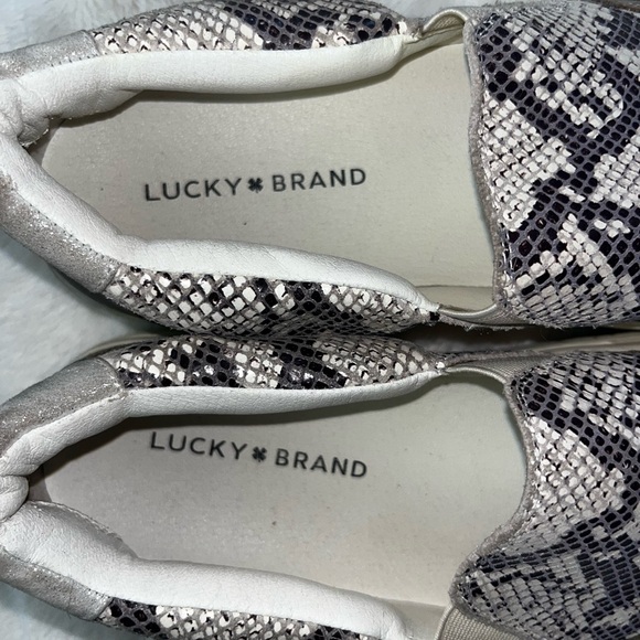 Lucky Brand Black and White Snake Print Sneakers - Picture 6 of 7